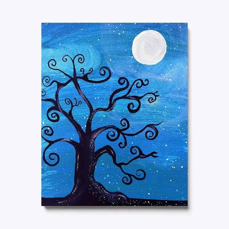 Trippy tree & moon